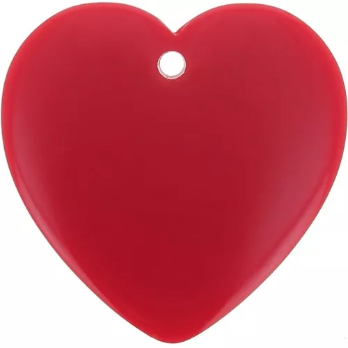 Colgante corazón de resina opaca 36x36,5 mm - Rojo oscuro x1