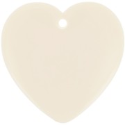 Colgante corazón resina opaca 36x36,5 mm - Crudo x1