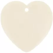 Colgante corazón resina opaca 36x36,5 mm - Crudo x1