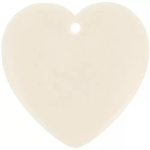 Colgante corazón resina opaca 36x36,5 mm - Crudo x1