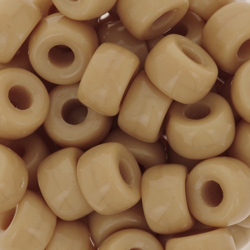Cuentas con agujero grande - Pony Beads 9 mm - Preciosa - Camel x15