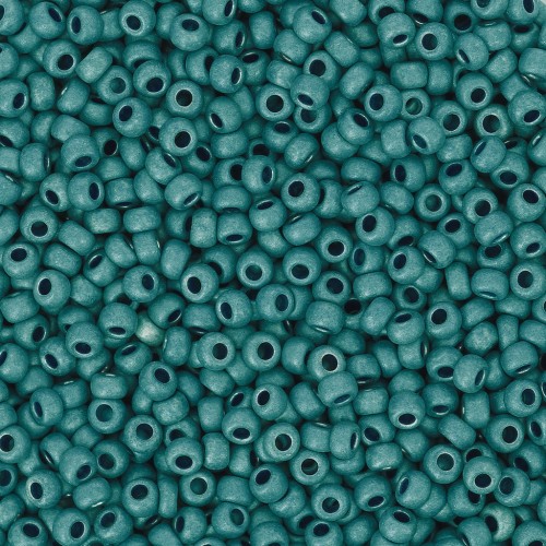 Cuentas de Rocalla Preciosa 11/0 de 2 mm - Terra Metálico Mate - Turquesa x20 g