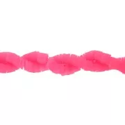 Abalorios de arcilla polimérica Heishi 6x1 mm - Rosa neón translúcido x40cm