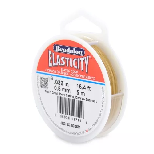 Elasticidad 0,8 mm - Dorado satinado x5m