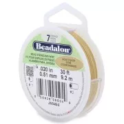 Alambre de 7 hebras 0,51 mm - Beadalon - Oro x9,2m