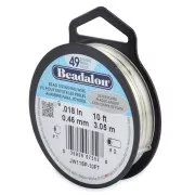 Alambre Cableado 49 hebras 0.46 mm - Beadalon - Plateado fino x3.05m
