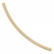 Cuenta tubular curvada texturizada 30x1,5 mm - Gold filled x1