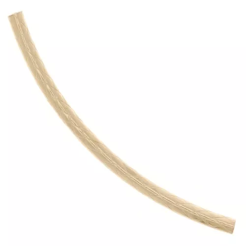 Cuenta tubular curvada texturizada 30x1,5 mm - Gold filled x1