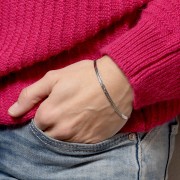 Pulsera malla espejo - serpiente plana 3 mm - Acero inoxidable 304 x16cm