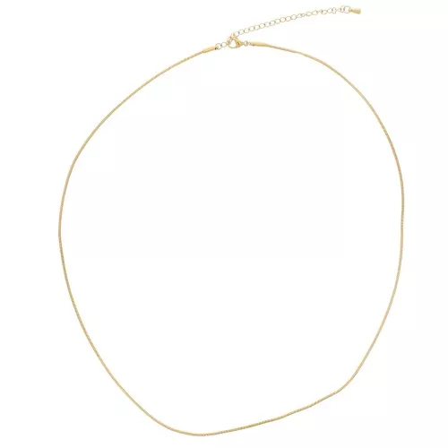 Gargantilla de malla serpentina 1,3 mm - Acero inoxidable 304L Dorado x56cm