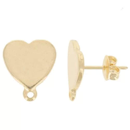 Pendientes 14x12 mm - Dorado x2