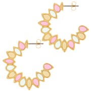 Hojas criollas 35 mm en resina epoxi vitrail - Dorado - Multicolor x2|raw }}