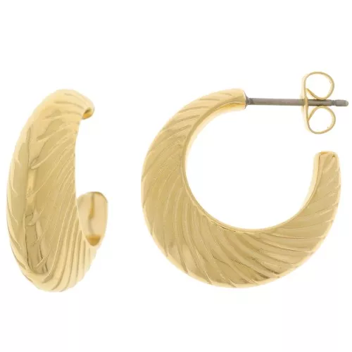 Aros abiertos gruesos 20 mm - Dorados x2