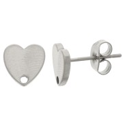 Ganchos pendientes de corazón de 8 mm - Acero inoxidable 304L x2|raw }}