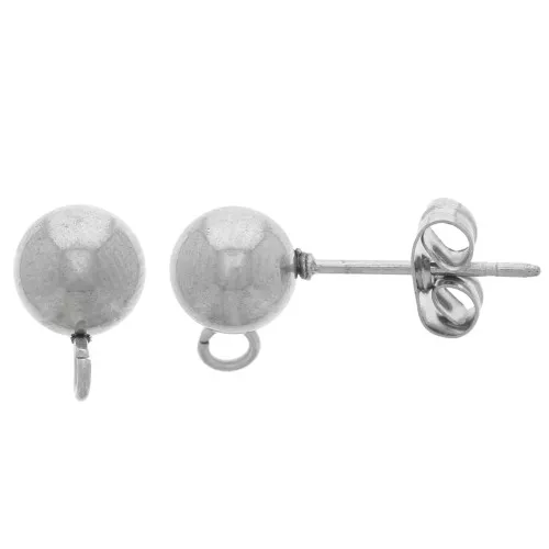 pernos esféricos de 6 mm con anillo abierto - acero inoxidable 304 x2