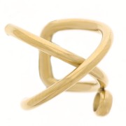 Anillo en forma de cruz de 10mm para la oreja izquierda - Acero inoxidable 304 Dorado x1|raw }}