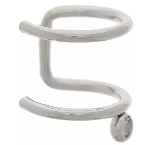 Pendiente doble alambre 11 mm para oreja izquierda - Acero inoxidable 304 x1