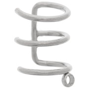 Pendiente de alambre triple 11 mm para oreja izquierda - Acero inoxidable 304 x1|raw }}