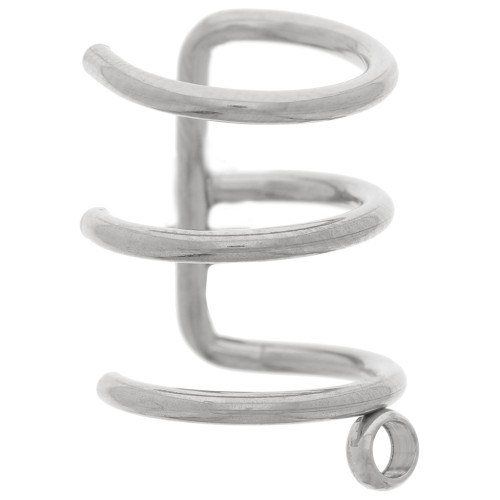 Pendiente de alambre triple 11 mm para oreja izquierda - Acero inoxidable 304 x1