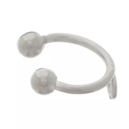 Anillo fino de 10 mm con bolas desenroscables - Acero inoxidable 304 x1