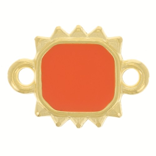 Entrepieza rectángulo 14x10 mm resina epoxi - Dorado - Jacinto