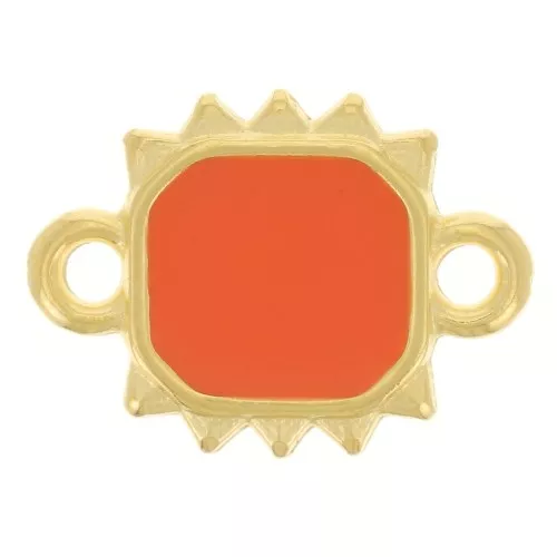 Entrepieza rectángulo 14x10 mm resina epoxi - Dorado - Jacinto