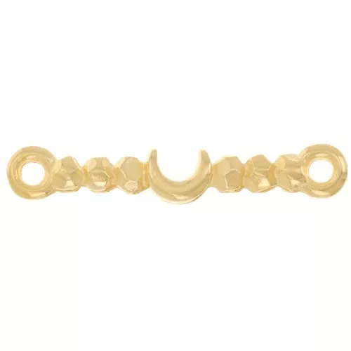 Entrepieza 23x4 mm motivo luna - Dorado x1