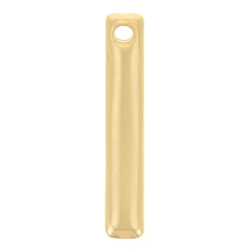 Charms barra 18x3 mm - Chapado en oro x4