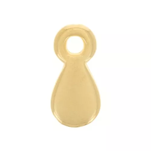 Dijes de gota 8,5x4 mm - Chapado en oro x4