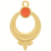 Colgante Étnico Texturizado 15 mm con Resina Epoxi - Dorado Fino - Jacinto x1|raw }}