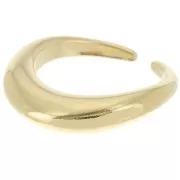 Anillo grande de diseño irregular - Talla 53 - Dorado x1
