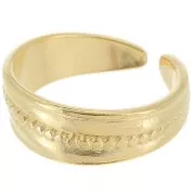 Anillo grande texturado - Talla 55 - Dorado x1