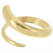 Anillo abierto fino - Talla 55 - Dorado con oro fino x1