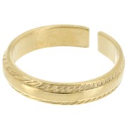 Anillo fino - efecto cuerda trenzada - Talla 54 - Dorado x1