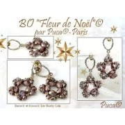 Cuentas de vidrio Baros® by Puca® 6x5 mm - Frost Tangerine Tweedy x10g