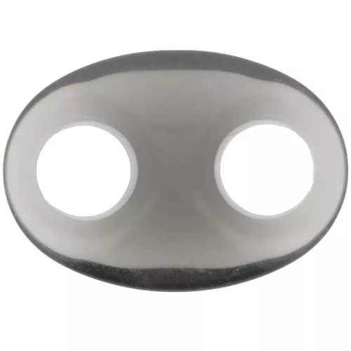 Eslabón acrílico para granos de café 32x23 mm - Gris transparente x1