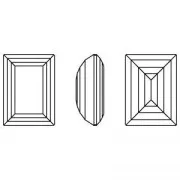 Cabuchón PureCrystal 4527 rectangular 14x10 mm Light Amethyst