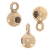Abalorio Stopper 3 mm con agujero de 0,5 mm - Gold Filled x1