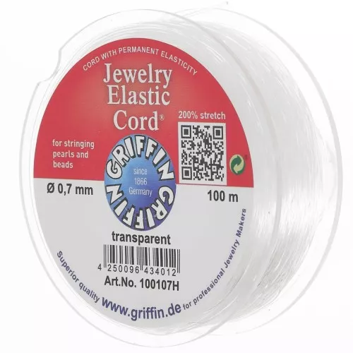Cordón elástico Stretch Magic de 0,7 mm - Transparente x100m