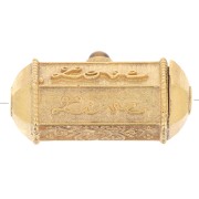 Cilindro de perlas exclusivdad Perles&Co - Gema 25x12 mm Dorado oro Ojo de tigre