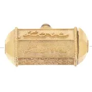 Cilindro de perlas exclusivdad Perles&Co - Gema 25x12 mm Dorado oro Ojo de tigre