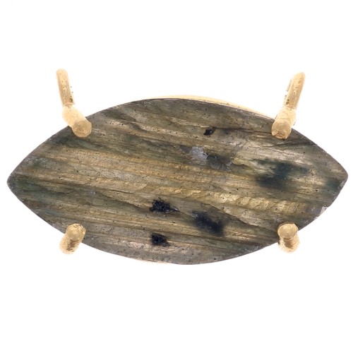 Colgante lanzadera 21x13 mm - Chapado en oro - Labradorita x1