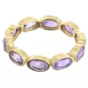 Anillo Amatista - Talla 51 - Dorado x1