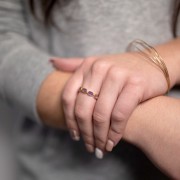 Anillo Amatista - Talla 51 - Dorado x1