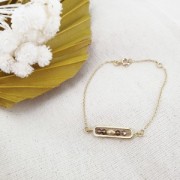 Rectángulo redondeado divisor 29x6 mm - Plata 925 x1