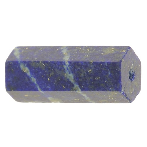 Cuenta tubo hexagonal 17x7 mm - Lapis lázuli x1