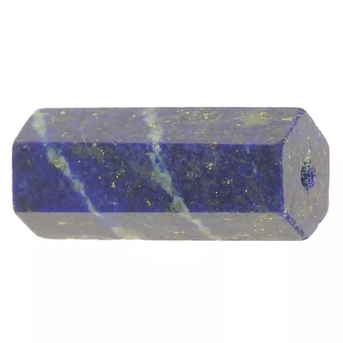 Cuenta tubo hexagonal 17x7 mm - Lapis lázuli x1