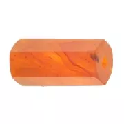 Cuenta Tubo Hexagonal 15x7 mm - Cornalina x1