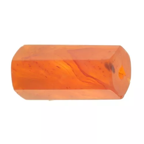 Cuenta Tubo Hexagonal 15x7 mm - Cornalina x1