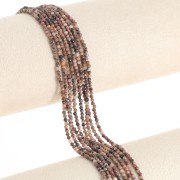 Cuenta redonda facetada 2 mm gema - Rodonita x39cm